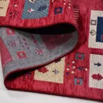 Loburg Modern Kırmızı Pamuklu ve Polyester  Makine Halısı - Görsel 4