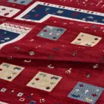 Loburg Modern Kırmızı Pamuklu ve Polyester  Makine Halısı - Görsel 5