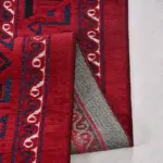 Baden Klasik Göbekli Kırmızı Pamuklu ve Polyester Makine Halısı - Görsel 3