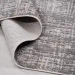 Foix Modern Koyu Gri Akrilik Kaydırmaz Tabanlı Makine Halısı - Görsel 4