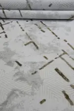 Rene Modern Krem Akrilik Makine Halısı - Görsel 5