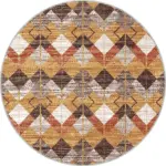 Affori Geometrik Multi Polyester ve Pamuklu Yıkanabilir Kaydırmaz Taban Dijital Baskı Halı - Görsel 7