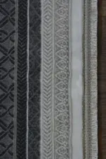 Cestas  Çerçeveli Gri Polyester Makine Halısı - Görsel 3