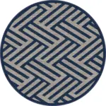 Clota Modern Lacivert Polyester ve Pamuklu Yıkanabilir Kaydırmaz Taban Dijital Baskı Halı - Görsel 7