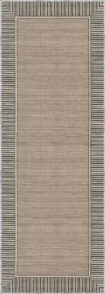 Salvon Çerçeveli Krem Polyester ve Pamuklu Yıkanabilir Kaydırmaz Taban Dijital Baskı Halı - Görsel 3