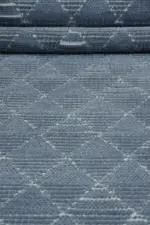 Galvez Modern Mavi Yıkanabilir Polyester,Pamuk Makine Halısı - Görsel 5