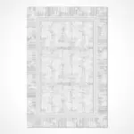 Sopra Çerçeveli Krem Akrilik Pamuk Tabanlı Makine Halısı - Görsel 2