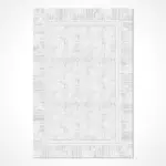 Sirugo Çerçeveli Bej Akrilik Pamuk Tabanlı Makine Halısı - Görsel 2