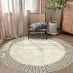 Arenal Çerçeveli Bej Polyester ve Pamuklu Yıkanabilir Kaydırmaz Taban Dijital Baskı Halı - Görsel 8