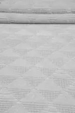 Jodar Modern Beyaz Yıkanabilir Polyester,Pamuk Makine Halısı - Görsel 5