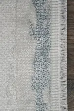 Givet Modern Krem Gri Desenli Polyester Makine Halısı - Görsel 2