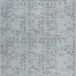 Cassis Modern Gri Yıkanabilir Polyester Makine Halısı