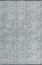 Cassis Modern Gri Yıkanabilir Polyester Makine Halısı