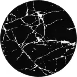 Torre Modern Siyah Polyester ve Pamuklu Yıkanabilir Kaydırmaz Taban Dijital Baskı Halı - Görsel 7