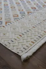 Perry Modern Krem Polyester Makine Halısı - Görsel 2