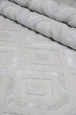 Dornes Modern Bej Polyester Makine Halısı - Görsel 7