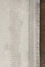 Nismes Modern Krem Polyester Makine Halısı - Görsel 3