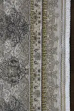 Bourg Çerçeveli Göbekli Krem Polyester Makine Halısı - Görsel 3