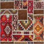 Antoni Patchwork Multi Polyester ve Pamuklu Yıkanabilir Kaydırmaz Taban Dijital Baskı Halı - Görsel 5