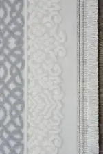 Mora Çerçeveli Krem Akrilik Makine Halısı - Görsel 3