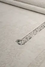 Vanze Çerçeveli Krem Akrilik Makine Halısı - Görsel 7