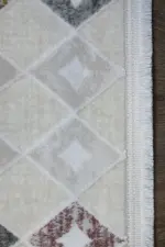 Callow Modern Krem Akrilik Makine Halısı - Görsel 3