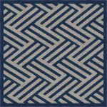 Clota Modern Lacivert Polyester ve Pamuklu Yıkanabilir Kaydırmaz Taban Dijital Baskı Halı - Görsel 5