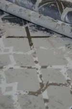 Martos Modern Bej Akrilik Makine Halısı - Görsel 7