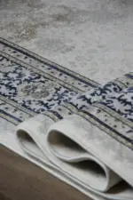 Blaye Çerçeveli Göbekli Krem Polyester Makine Halısı - Görsel 6