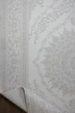 Essarts Çerçeveli Krem Polyester Makine Halısı - Görsel 4