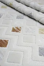 Sees Modern Krem Polyester Makine Halısı - Görsel 7