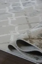 Martos Modern Bej Akrilik Makine Halısı - Görsel 6