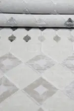 Copcut Modern Krem Akrilik Makine Halısı - Görsel 5