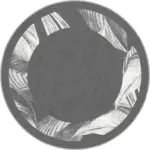 Triana Çerçeveli Gri Polyester ve Pamuklu Yıkanabilir Kaydırmaz Taban Dijital Baskı Halı - Görsel 7