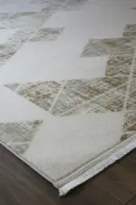 Luart Modern Krem Akrilik Makine Halısı - Görsel 2