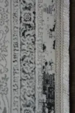 Clouin Çerçeveli Gri Polyester Makine Halısı - Görsel 3