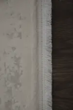 Tolve Çerçeveli Bej Göbekli Akrilik Makine Halısı - Görsel 3