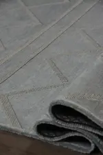 Bandol Modern Gri Yıkanabilir Polyester Makine Halısı - Görsel 5