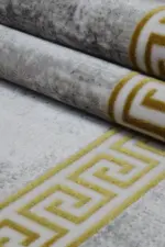 Hagley Çerçeveli Gri Akrilik Makine Halısı - Görsel 7