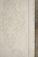 Vanze Çerçeveli Krem Akrilik Makine Halısı - Görsel 3