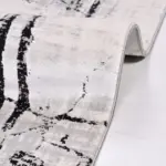 Rimbo Modern Gri Triko Akrilik Pamuk atkılı  Makine Halısı - Görsel 5