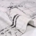 Rimbo Modern Gri Triko Akrilik Pamuk atkılı  Makine Halısı - Görsel 3