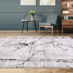 Rimbo Modern Gri Triko Akrilik Pamuk atkılı  Makine Halısı - Görsel 7