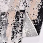 Bellinge Modern Gri Siyah Triko Akrilik Pamuk atkılı Makine Halısı - Görsel 3