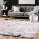 Bellinge Modern Gri Siyah Triko Akrilik Pamuk atkılı Makine Halısı - Görsel 6