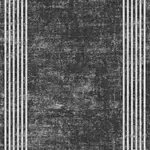 Nibe Çerçeveli Antrasit Triko Akrilik Pamuk atkılı Makine Halısı