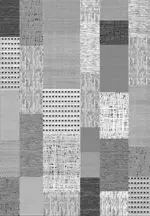 Sohuse Patchwork Gri Triko Akrilik Pamuk atkılı Makine Halısı