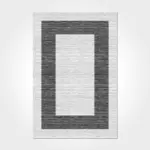 Norhalne Çerçeveli Gri Triko Akrilik Pamuk atkılı Makine Halısı - Görsel 2