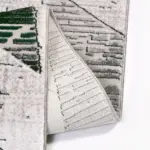 Melsted Geometrik Gri Triko Akrilik Pamuk atkılı Makine Halısı - Görsel 6