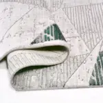 Melsted Geometrik Gri Triko Akrilik Pamuk atkılı Makine Halısı - Görsel 3